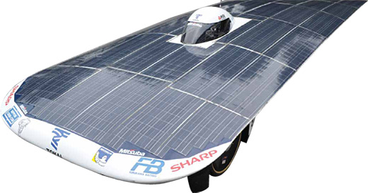 Tokai University's solar car Tokai Falcon